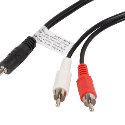 Lanberg mini jack 3.5mm (M) 3 pin -> 2X RCA (chinch) (M) cable 1.5m