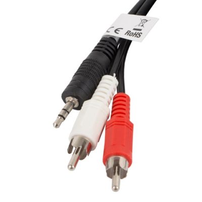 Lanberg mini jack 3.5mm (M) 3 pin -> 2X RCA (chinch) (M) cable 2m