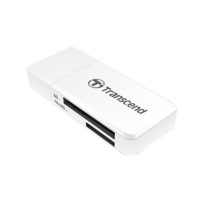 Transcend SD/microSD Card Reader, USB 3.1 Gen 1, White