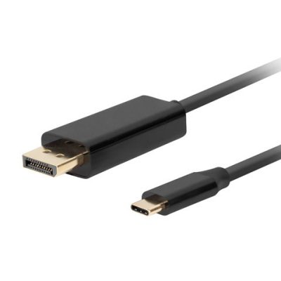 Lanberg USB-C (M) -> display port (M) cable 1.8m 4K 60Hz, black