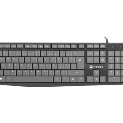 Natec keyboard Nautilus SLIM Black-Grey US layout