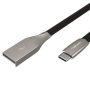 Natec USB-C M -> USB-A M 2.0 cable 1m Black metal
