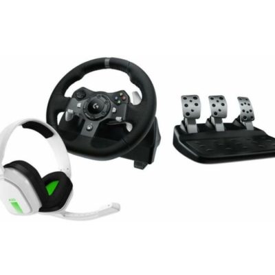 Logitech G920 Driving Force Racing Wheel – Black, Astro A10, PS5/PS4 – White