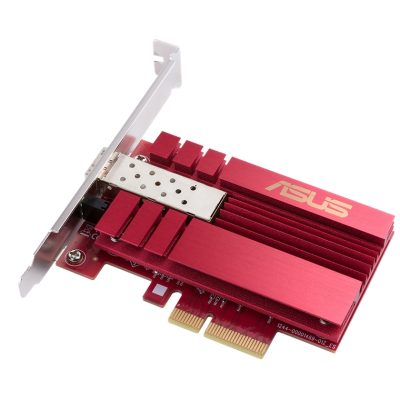 Asus PCIe Adapter, XG-C100F, 10GBase-T PCIe SPF+ port for Optical Fiber Transmission and DAC cable, Built-in QoS technology