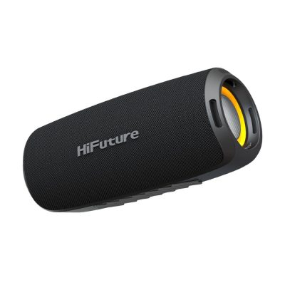 HiFuture Gravity Black, 2-Way Speaker System, 30W*1+15W*1, IPX7 Waterproof, Up to 10 Hours Playtime, Bluetooth 5.3, Pair to Play (TWS Mode)