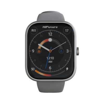 HiFuture Lume Silver Grey, 1.85 ” IPS, Powered by Dual Core, Aerospace-Grade Ultra Light Aluminum Frame, Bluetooth Call, 3D User Interface, 1ATM Waterproof, 24/7 True Heart Rate & Blood Oxygen Sensor, 100+ Sports Mode, Up to 7 days daily use