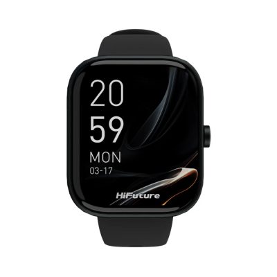 HiFuture Lume Black, 1.85 ” IPS, Powered by Dual Core, Aerospace-Grade Ultra Light Aluminum Frame, Bluetooth Call, 3D User Interface, 1ATM Waterproof, 24/7 True Heart Rate & Blood Oxygen Sensor, 100+ Sports Mode, Up to 7 days daily use