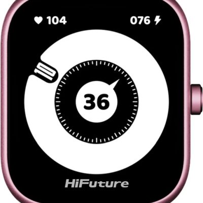 HiFuture Lume Pro Pink, 1.85 ” AMOLED, Always on Display, Powered by Dual Core, Aerospace-Grade Ultra Light Aluminum Frame, Bluetooth Call, 3D User Interface, 1ATM Waterproof, 24/7 True Heart Rate & Blood Oxygen Sensor, 100+Sports Mode, Up to 7 days dail