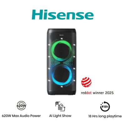 Hisense HP500 Party Thunder, 620W, BT, 18h play, Black