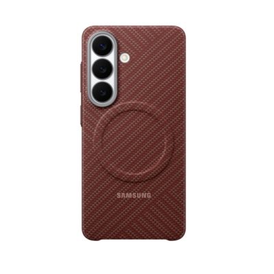 Samsung S26 Carbon Magnet Case Coral Red