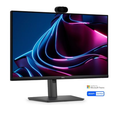 Dell P2426HEV, 23.8″ Webcam Monitor, IPS Anti-Glare, 5ms, 120 Hz, 1500:1, 300 cd/m2, FHD 1920×1080, 99% sRGB, HDMI, Display Port, USB-C Hub, RJ45, Webcam, KVM Switch, PD 90W, Height Adjustable, Pivot, Swivel, Tilt, Black