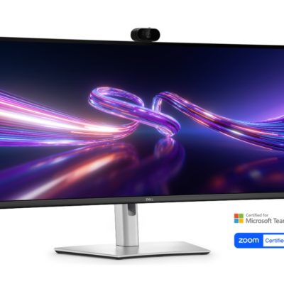 Dell P3426WEV, 34.1″  Curved Webcam Monitor, IPS Anti-Glare, 5ms, 100 Hz, 1500:1, 350 cd/m2, UW-QHD 3440×1440, 99% sRGB, HDMI, Display Port, USB-C Hub, RJ45, Webcam, KVM Switch, PD 90W, Height Adjustable, Pivot, Swivel, Tilt, Black
