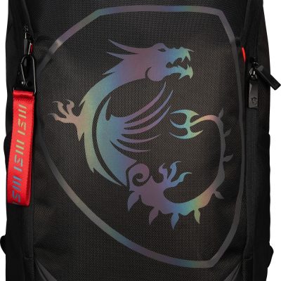 MSI Titan Gaming Backpack, Water resistant  IPX-2, Padded mesh back panel, All laptop up to 18″, 51 x 34 x 9cm