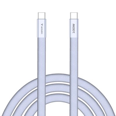 Verbatim Sync & Charge SoftTouch USB-C to C cable 100W 120 cm – Purple