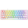Razer Huntsman Mini White Linear Optical Switch size 60% RGB Chroma Doubleshot PBT Keycaps Standard Bottom Row Layout Fully programmable keys with on-the-fly macro